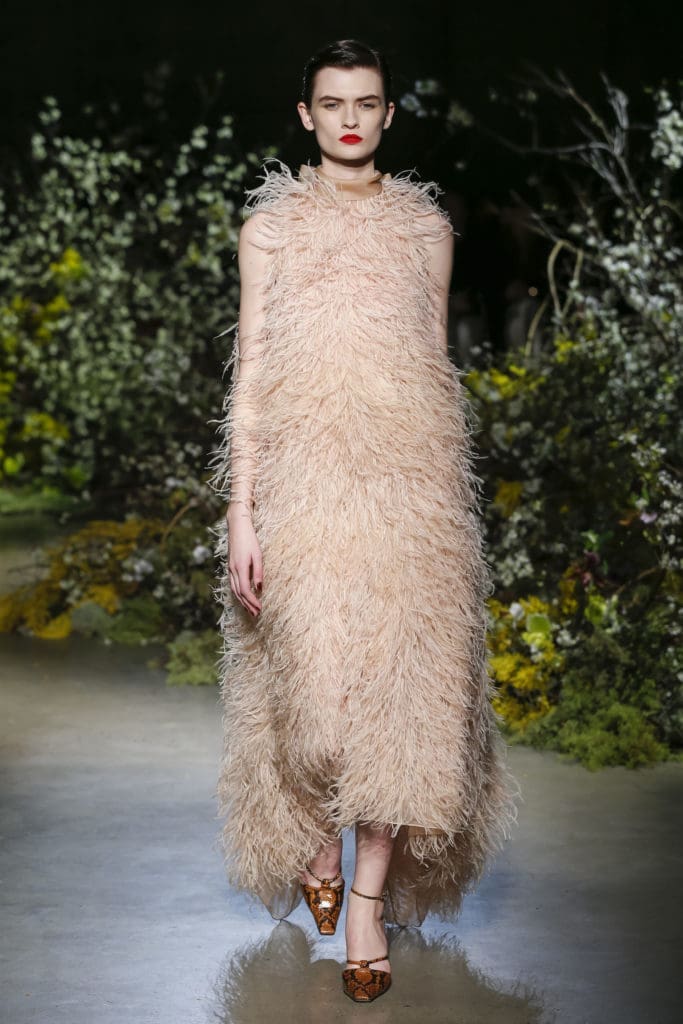 Jason Wu feathered dress. (Photo courtesy of Jason Wu)