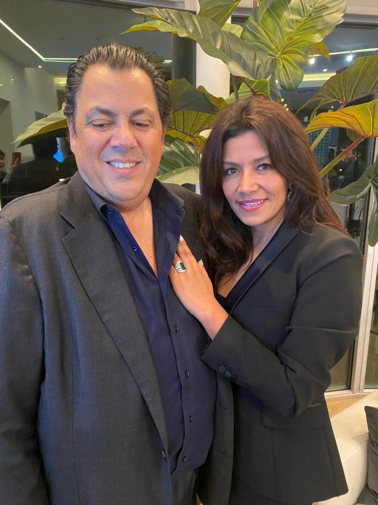 Italian jewelry designer Massimo Palmiero, Susanna Marfinoia (Photo by Shelby Hodge)