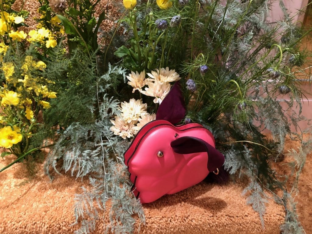  Kate Spade pink rabbit-shaped handbag. (Photo by Clifford Pugh )