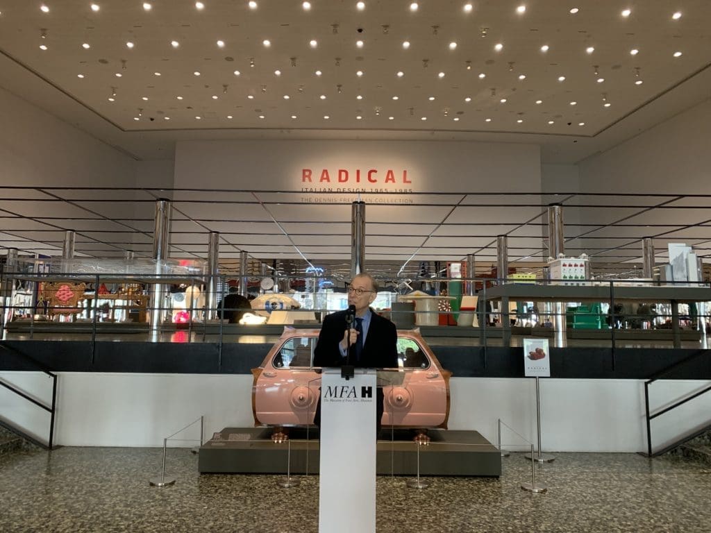 MFAH director Gary Tinterow welcomes you to the wonderland of Radical: Italian Design 1965–1985, The Dennis Freedman Collection. (Photo by Tarra Gaines)