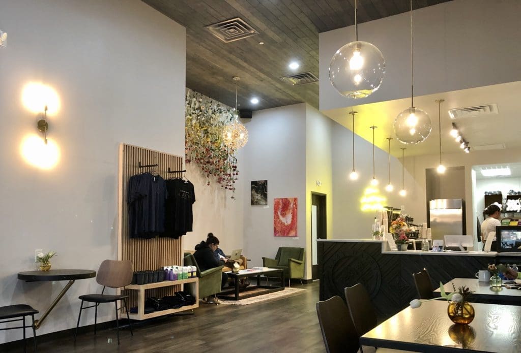 Lazy Daisy is modern and warm, an ideal sanctuary to sip a latte (photo by Courtney Dabney).