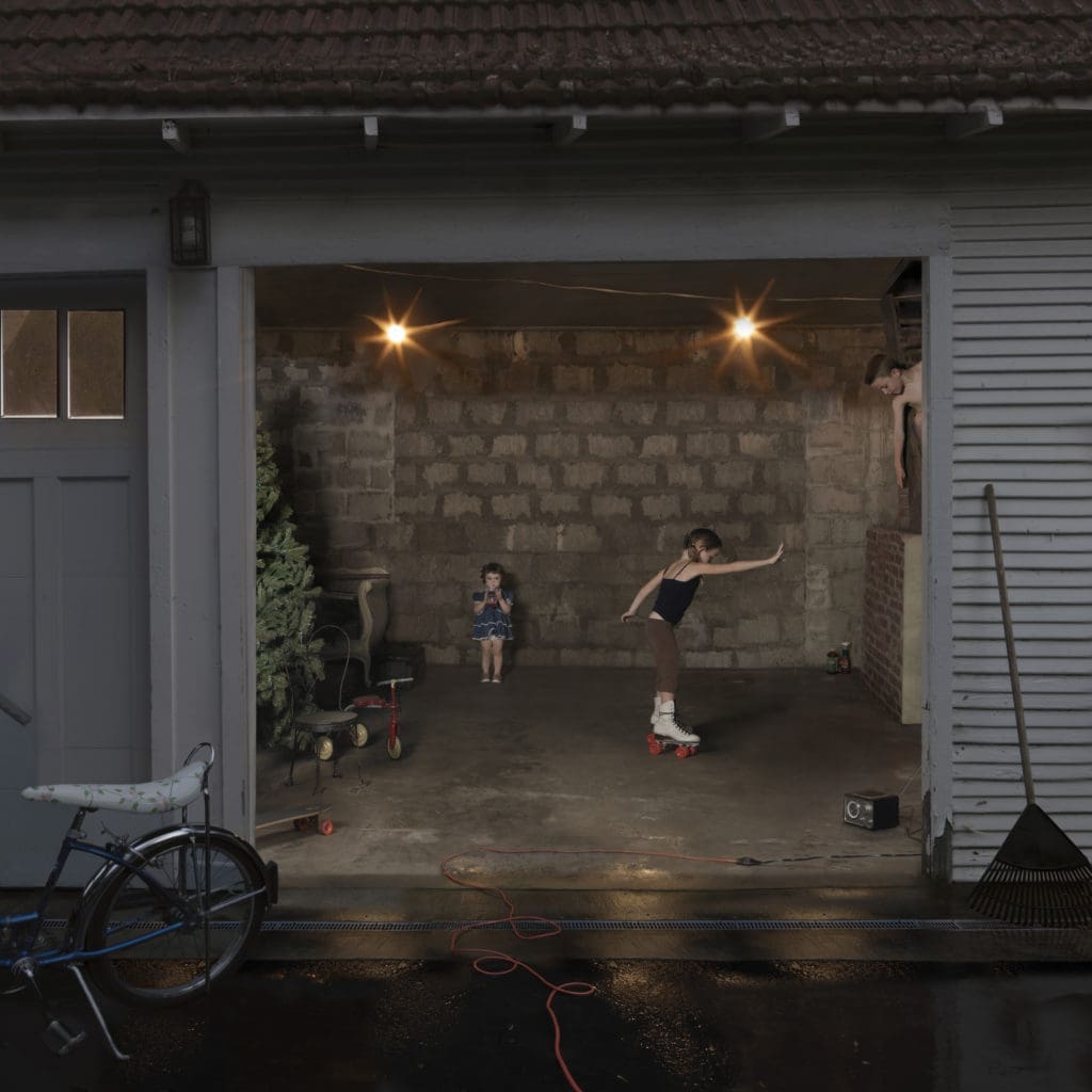 Julie Blackmon's "Garage," 2012, printed 2019, from the series "Homegrown"