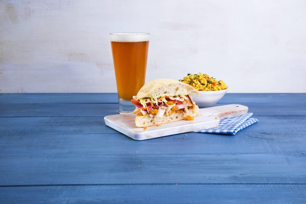 The Not So Fried Chicken Sandwich is a favorite at Mendocino Farms.