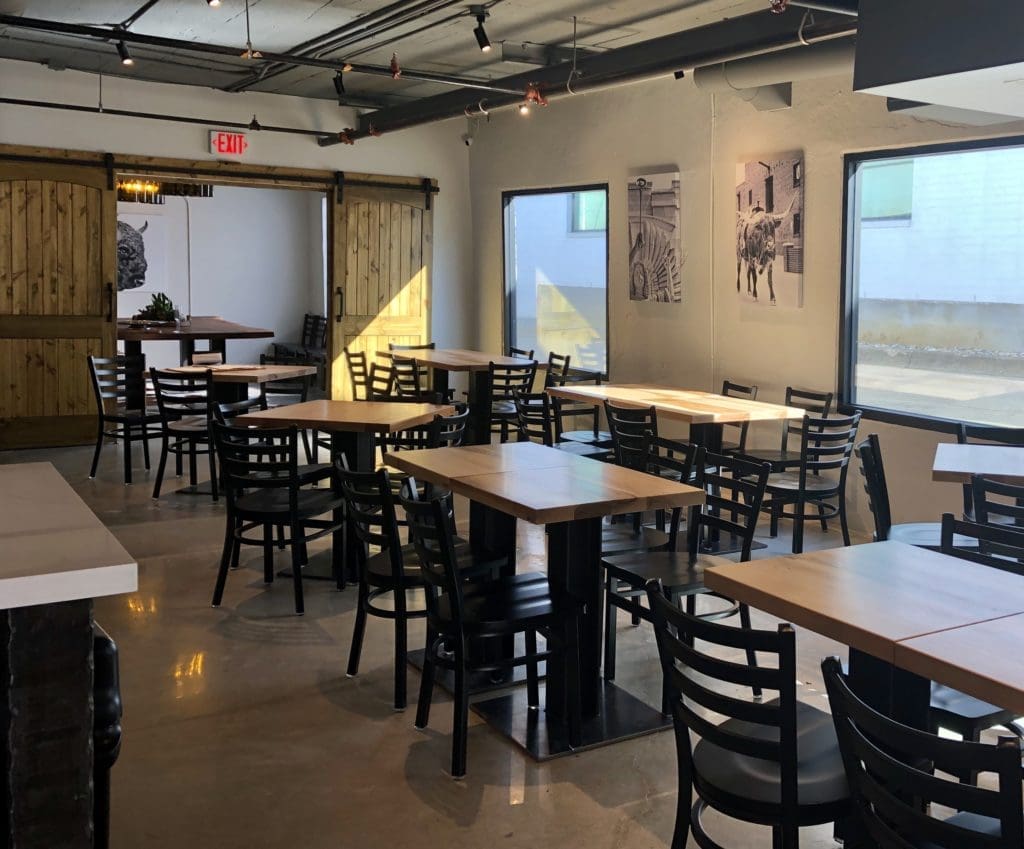 The tasting room with a view of the private meeting space beyond. (Photo by Courtney Dabney).
