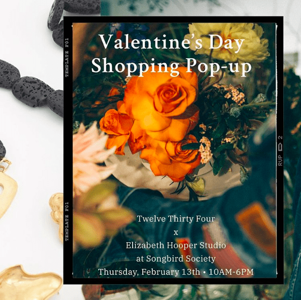 Shop Elizabeth Hooper's newly launched collection IRL, along with Patricio Rivera’s fashionable florals, at Songbird Society this Thursday.