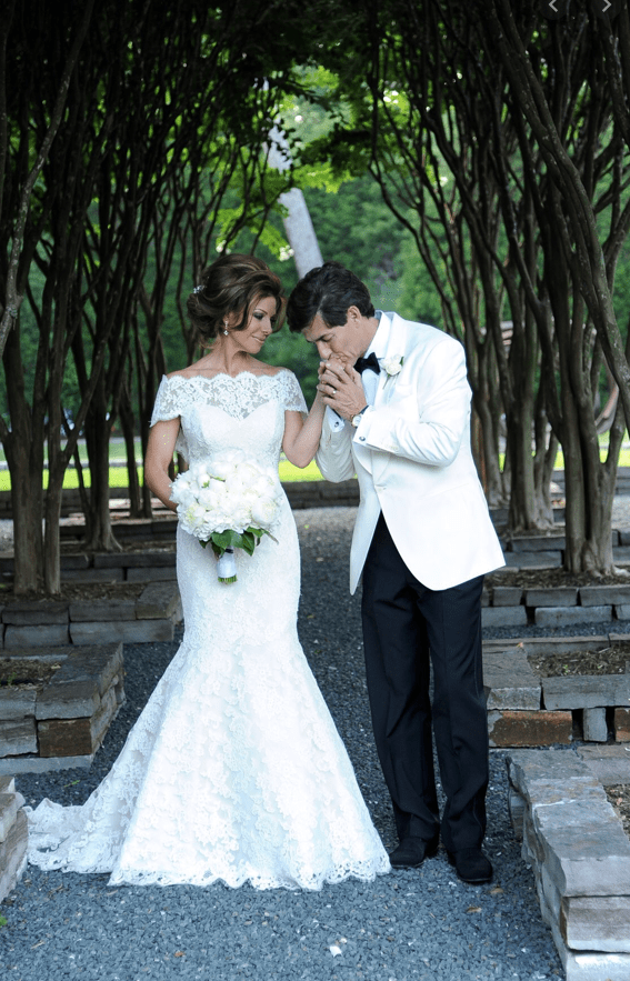 Dominique Sachse and Nick Florescu were wed at the home of John and Becca Cason Thrash in 2012.