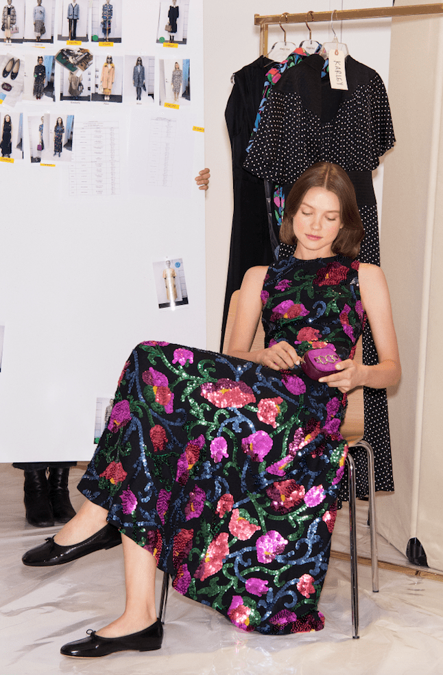 Kate Spade sequined floral sleeveless dress. (Photo by Andres Burgos )