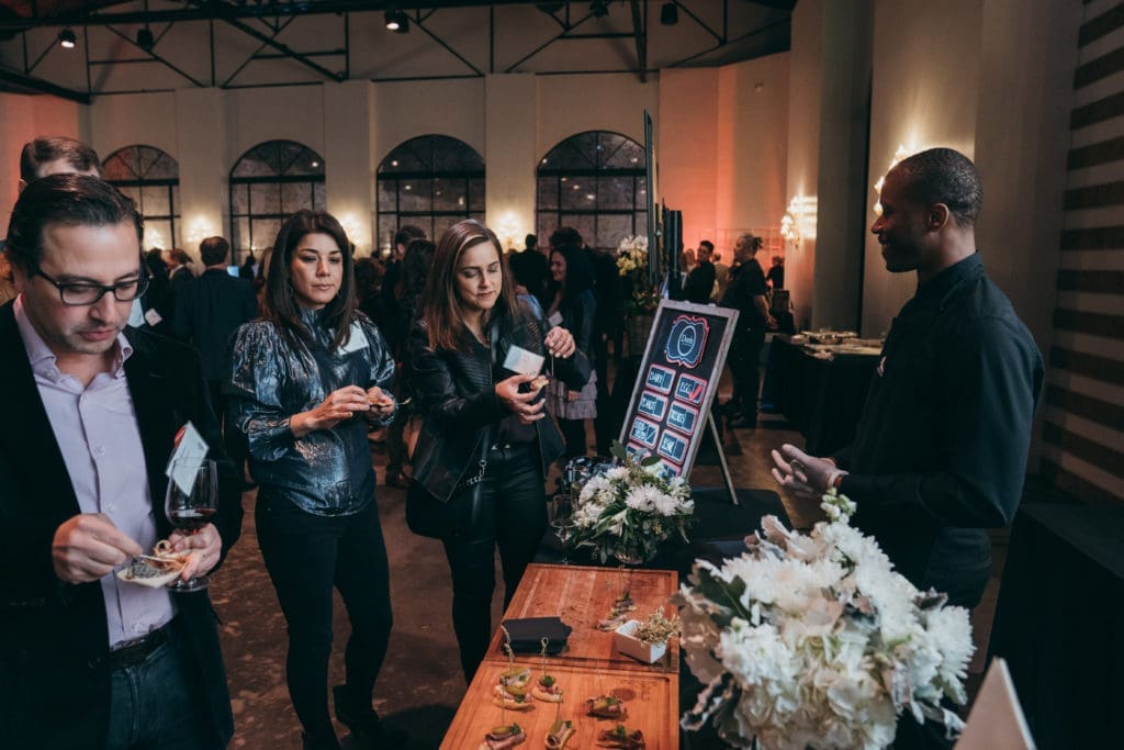 Guests test their food allergy knowledge at the Texas Children's Hospital fundraisger. (Photo by Chinh Phan)
