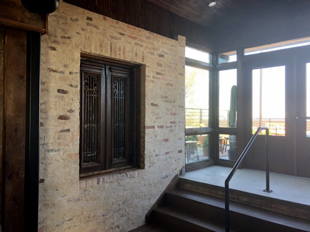The double doors leading to the patio. Photo by Courtney Dabney.
