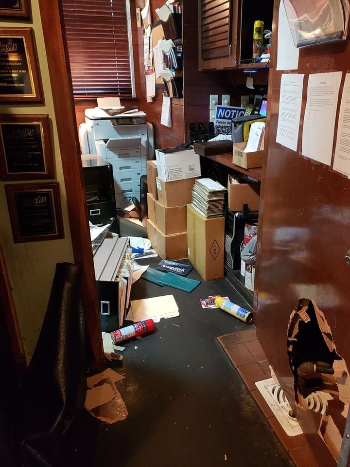 The crime scene at Frank's Americana Revival 