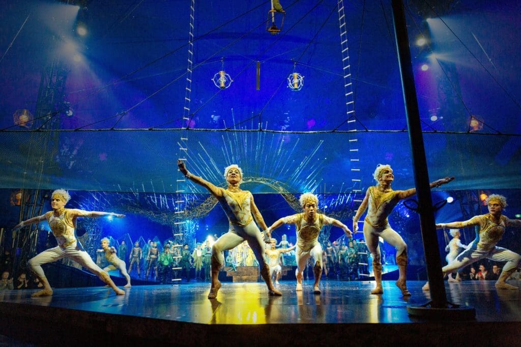 Alegría's dancers put on a world class show. (Photo by Marie-Andrée Lemire / Costumes Dominique Lemieux / Cirque du Soleil 2019 )