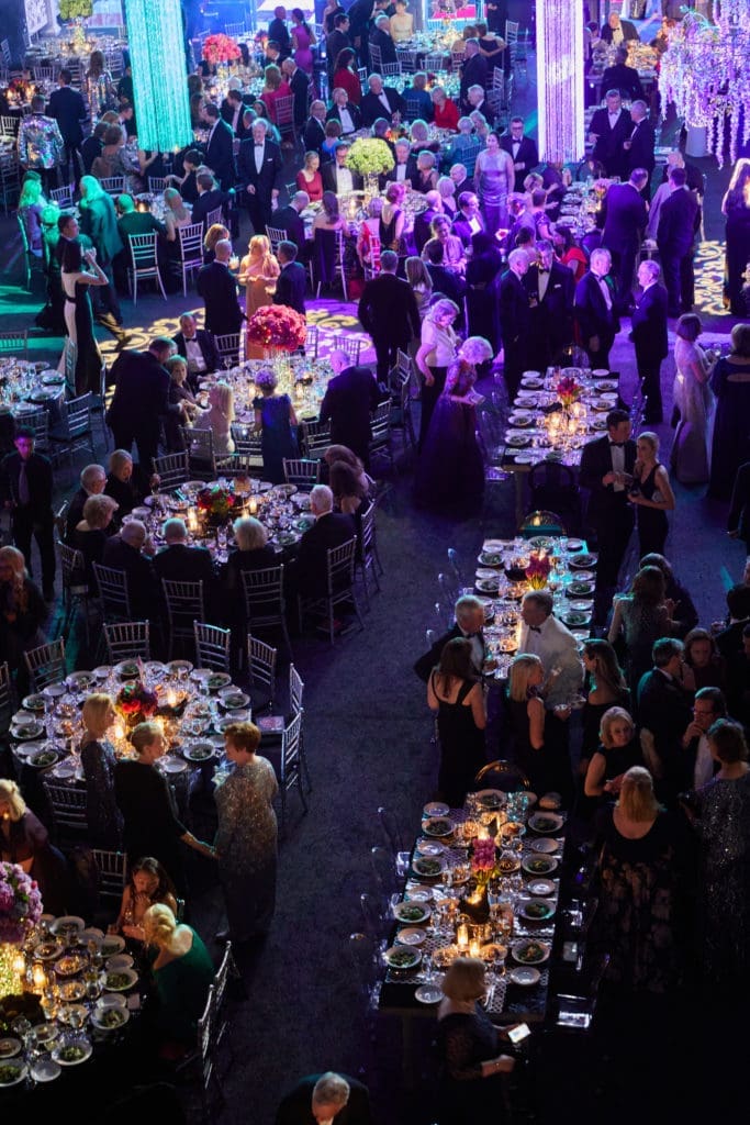 A bird's eye view of the Dickie's Arena ballroom. (Photo by Steve Wrubel)