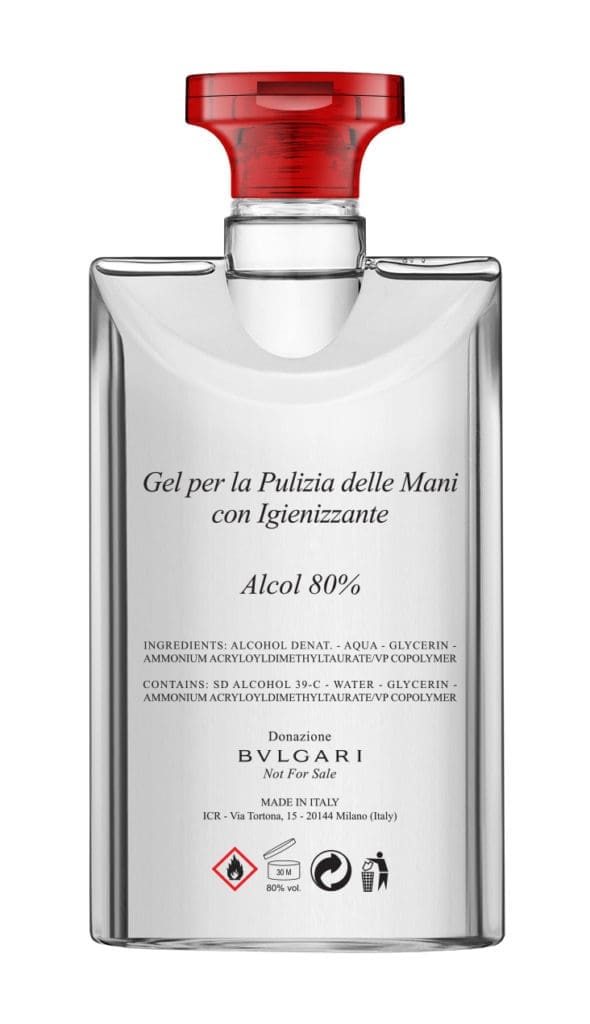 Stepping Up in the Coronavirus Fight — Bulgari Makes Hand-Cleansing Gel with Sanitizer for Reeling Italian Hospitals