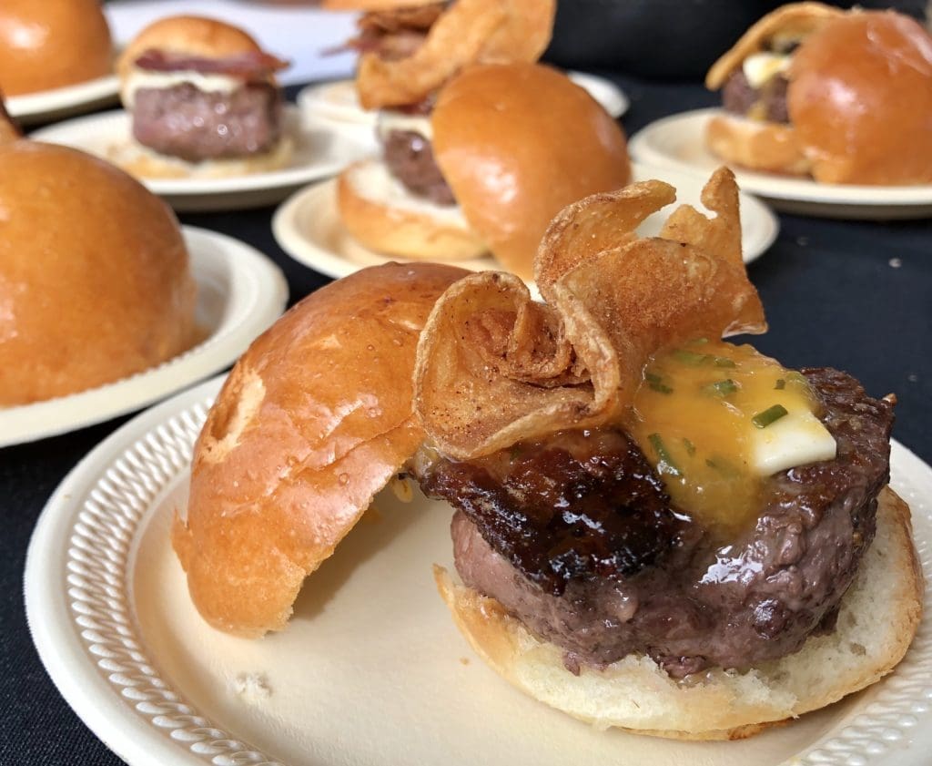 Burgers, Brews and Blues promises fanciful sliders like this one. (Photo by Courtney Dabney).