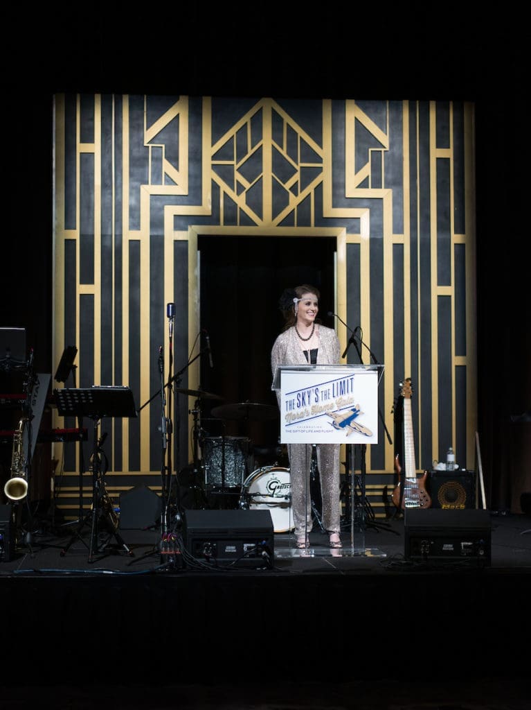 Gala chair Chelsea McDermott shares the story of her transplant journey. (Photo by Daniel Ortiz)