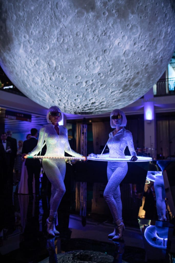 Out-of-this-world models and the 23-foot in diameter moon (Photo by Mike Rathke)