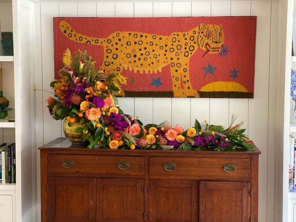 Home interiors are decorated by floral arrangements created by River Oaks Garden Club members. (Photo by Shelby Hodge)