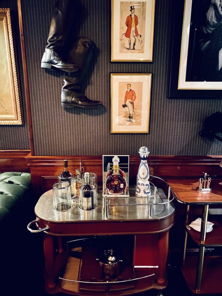 Wall decor includes memorabilia from the Houston Polo Club.  (Berg Hospitality Group photo)