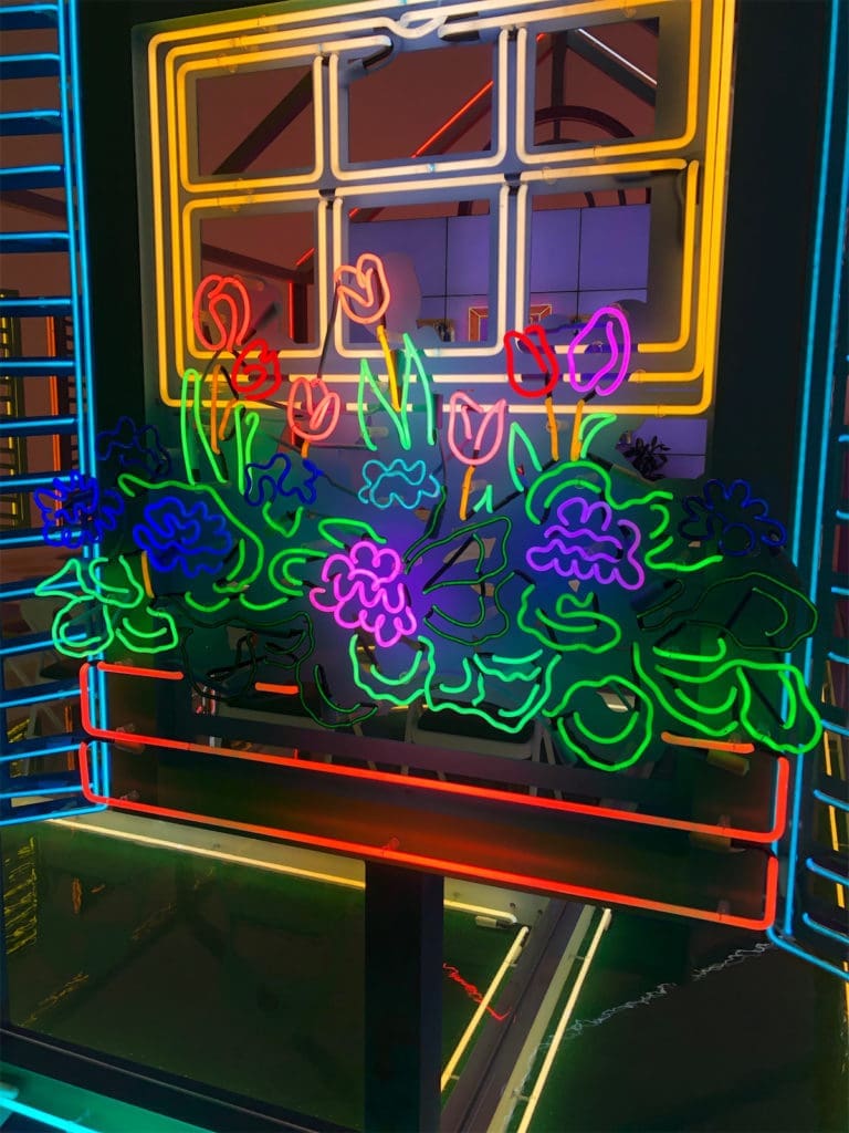 The Neon House at the DMA evokes a sense of homeyness with a dark comedic twist. (Photo by Megan Ziots)