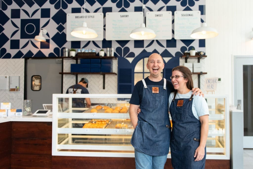Kolache Shoppe owners Randy & Lucy Hines celebrate 50 years on April 1 with 50 cent kolaches at the Heights drive-through location. (Photo by Carla Gomez)