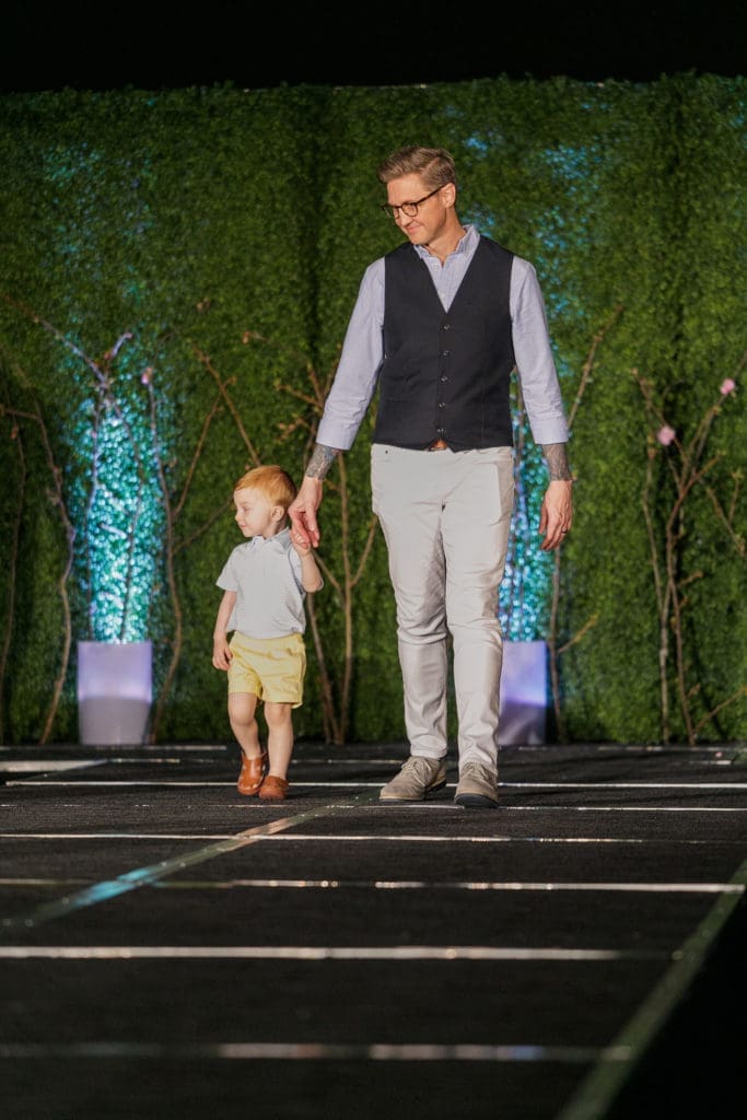 Models were students of The Ashford Rise School of Dallas, and accompanied by father figures. 