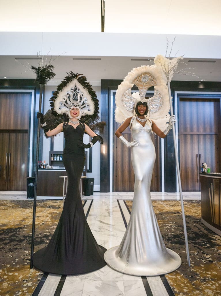 The Post Oak Hotel was dressed in models channeling glamour girls from the 1920s. (Photo by Daniel Ortiz)