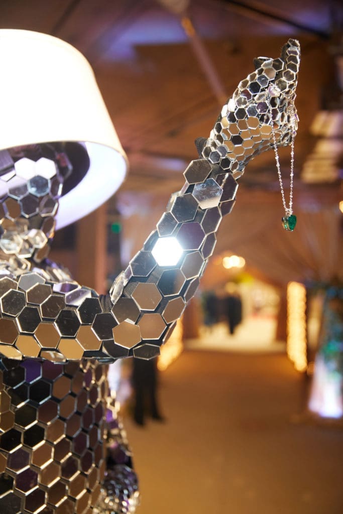 A mirrored model at The Jewel Charity Ball. (Photo by Steve Wrubel)