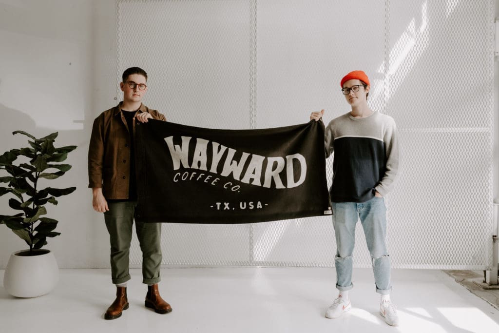 Friends and baristas Noah Irby (left) and Trevin Willison's (right) goal is to bring great coffee and community to North Oak Cliff. (Courtesy of Wayward)