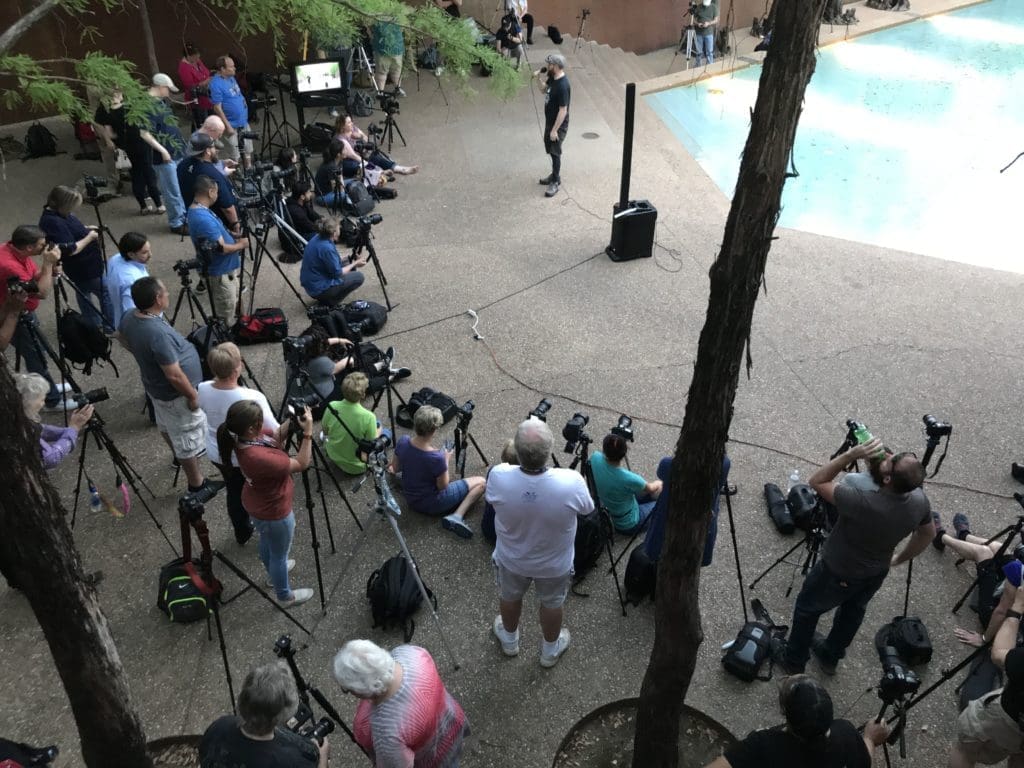 Foto Fest attendees at at Water Gardens workshop.