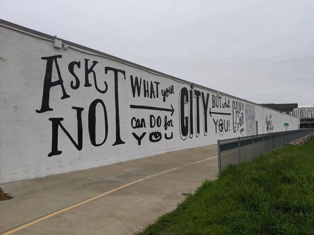 Artwork on the Trinity Strand Trail. (Photo by Madison Mask)
