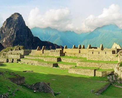 Take a tour of the central plaza at Machu Picchu Peru.