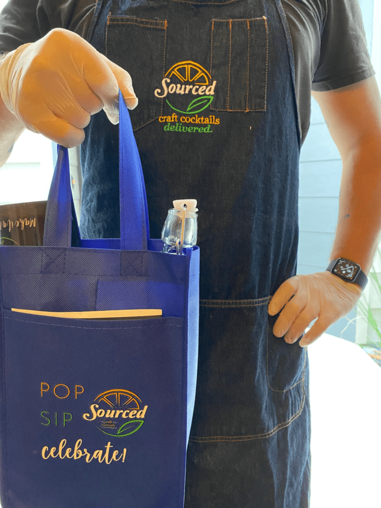 A local bartender prepares and delivers your order, straight to your door.