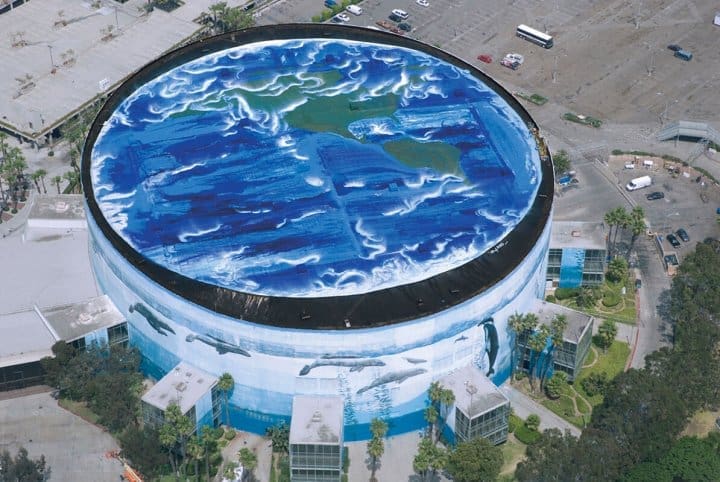 Once the "Largest Mural in the World," Planet Ocean is located in Long Beach. (Courtesy of Wyland Foundation)