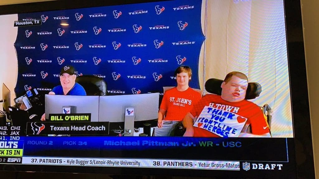 Bill O’Brien’s Sons Make Sure Houston, Heroes Get National TV Love in NFL Draft’s Sweetest Moment