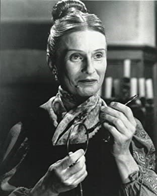 The Frau Blücher bun lends instant credibility as a schoolmarm.