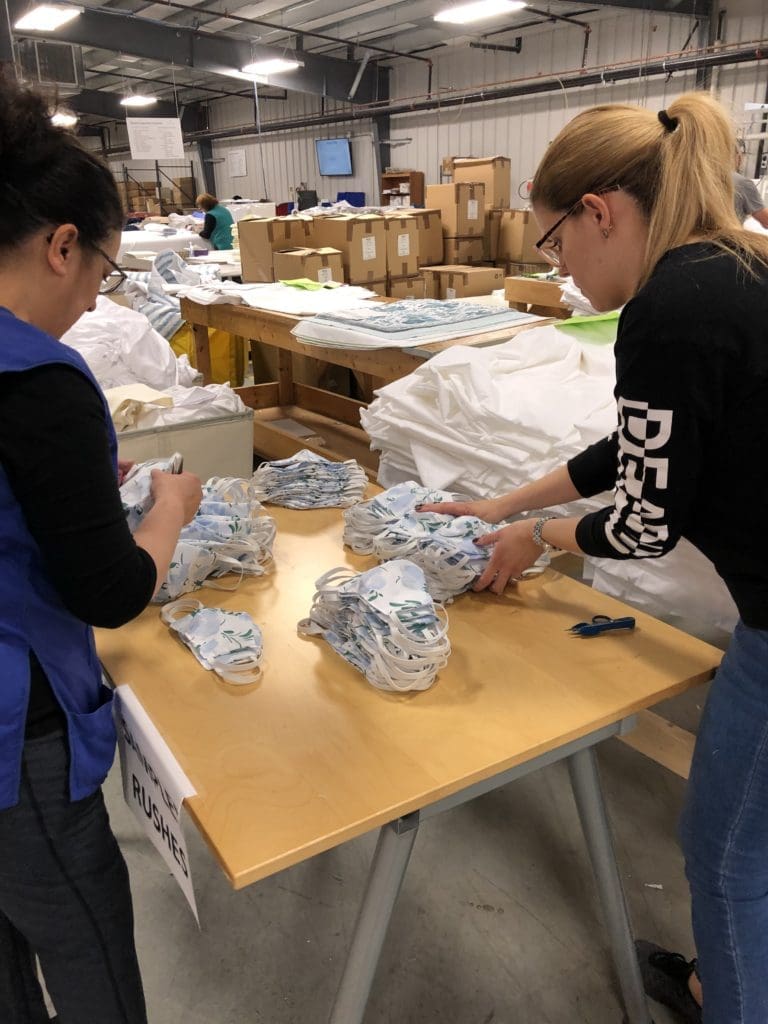 Matouk is currently able to produce 3,000 masks a day.
