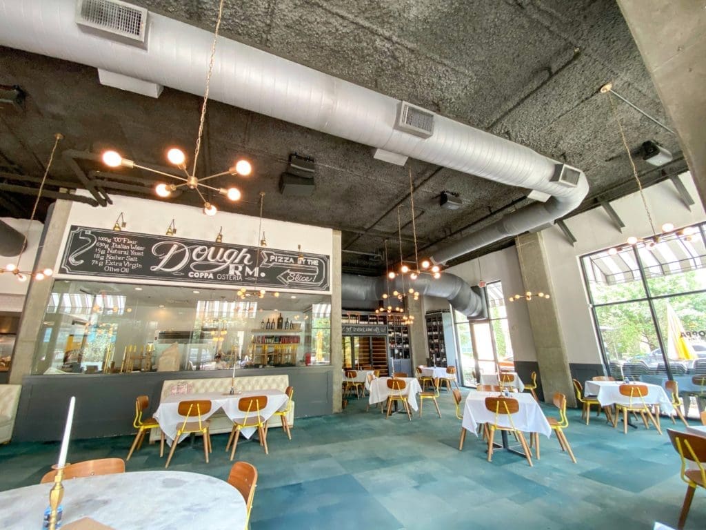 Coppa Osteria in Rice Village  has spread its tables wide in advance of re-opening on Friday.