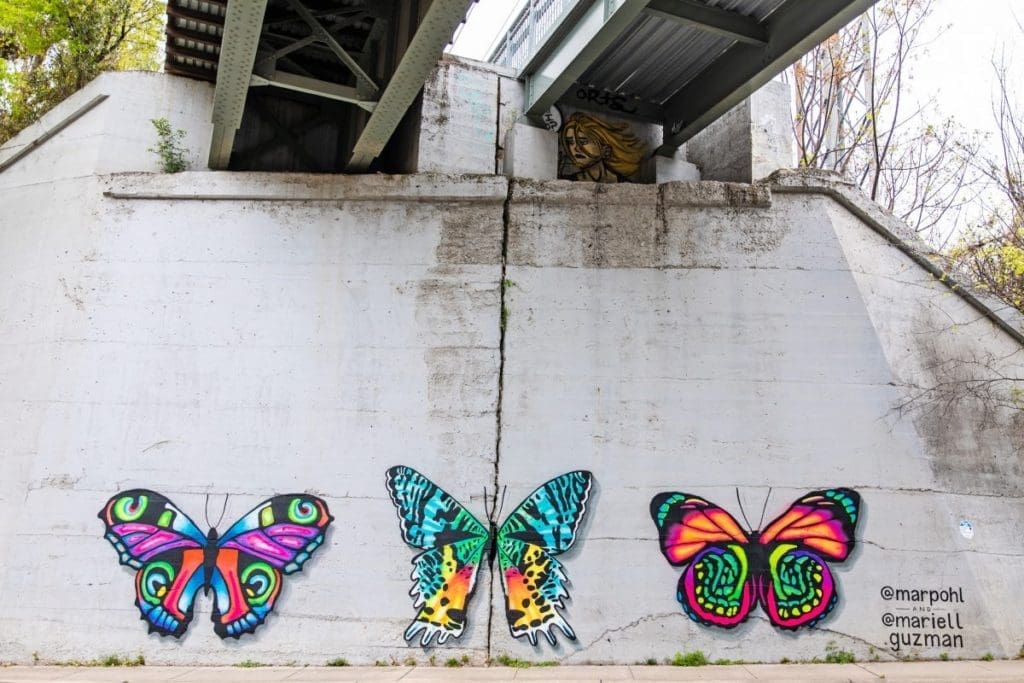 "Butterflies" by Mariel Pohlman and Mariell Guzman in Uptown.