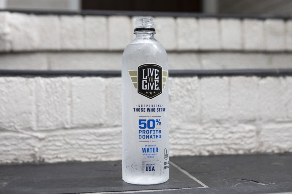 Buy a 12-pack of Live to Give water and 50 percent of the profits will be donated to first responders and military members. Water is delivered by a bartender from Sourced Craft Cocktails..