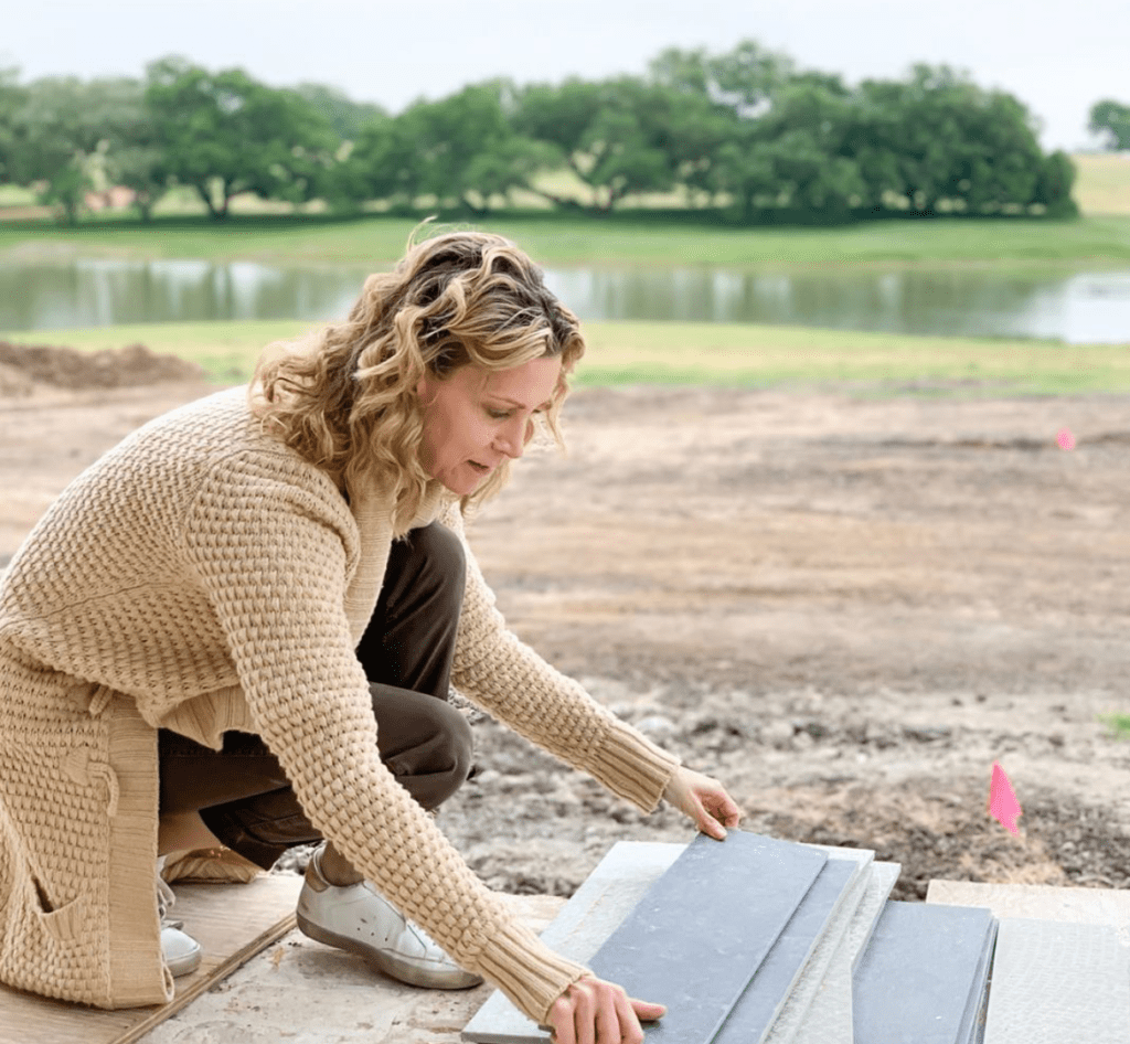 Courtney Hill Fertitta of Courtney Hill Interiors checks in on a design project in Brenham, Texas. 