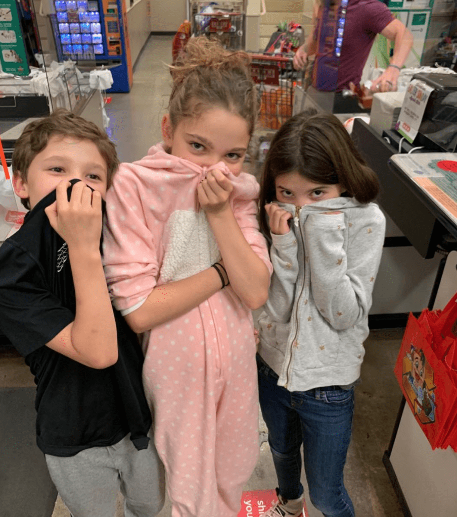 Jason and Courtney Hill Fertitta's children make shopping in Brenham safe. (Courtesy photo)  (Photo by F. Carter Smith)