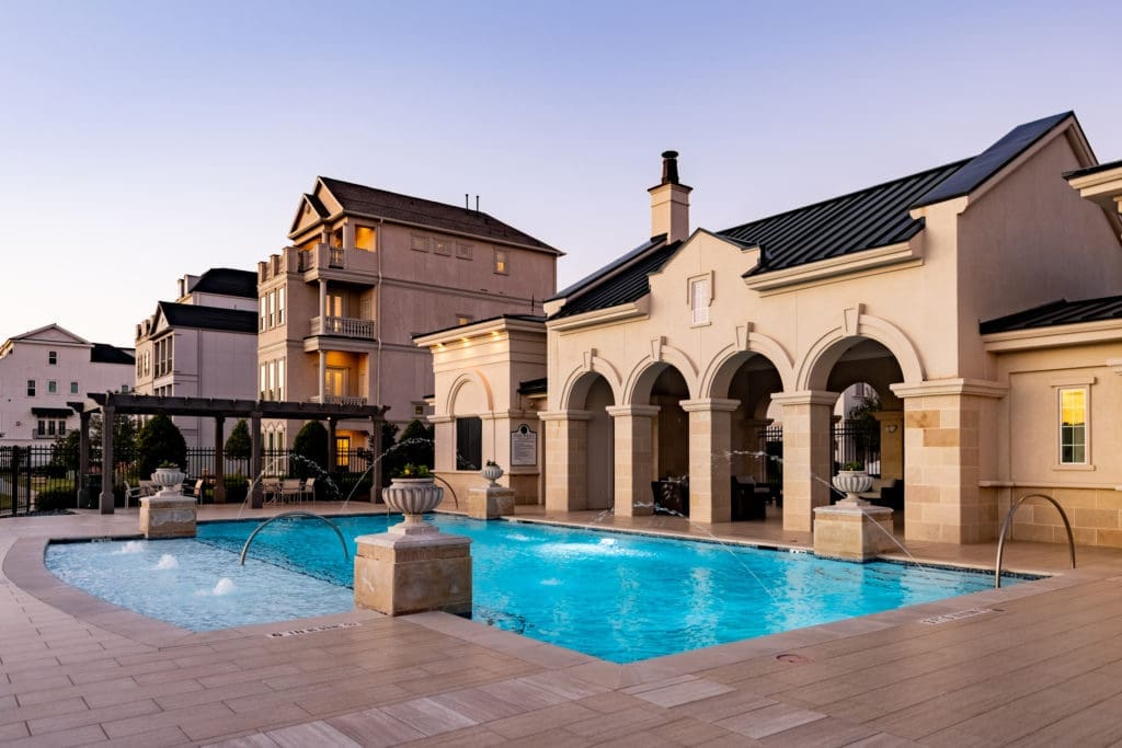 Somerset Green's community center includes a pool and plenty of room for entertaining. (Photo by Bryan Malloch)