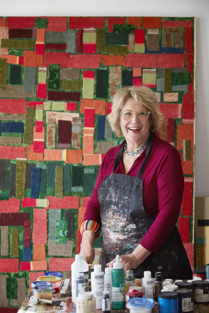Texas artist Pam Nelson in her Turtle Creek Boulevard home. (photo by Lisa Petrole) 