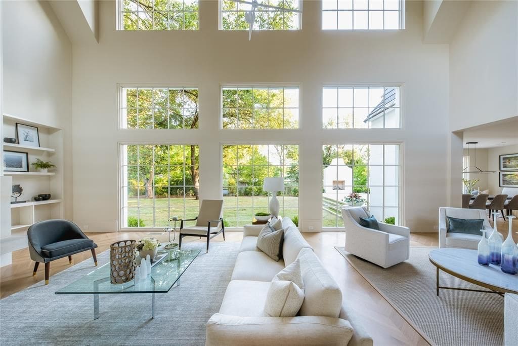 The great room of 5142 Stonegate Road. (Photo by Compass Real Estate)