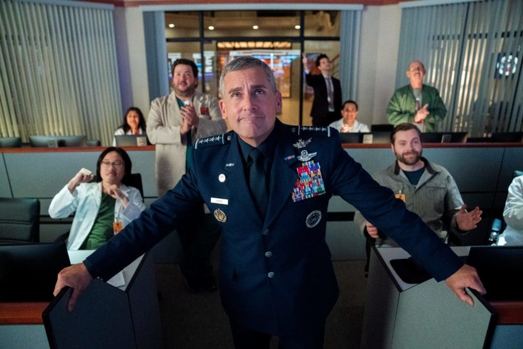 The Office's Steve Carrell and Greg Daniels reunite in new Netflix comedy "Space Force." 