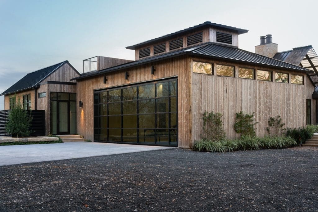 The four-car garage is air-conditioned demonstrating the luxury level of additional homes to be built in the Orchard at Pecan Acres. (Photo by Kristian Alveo for Kebony)