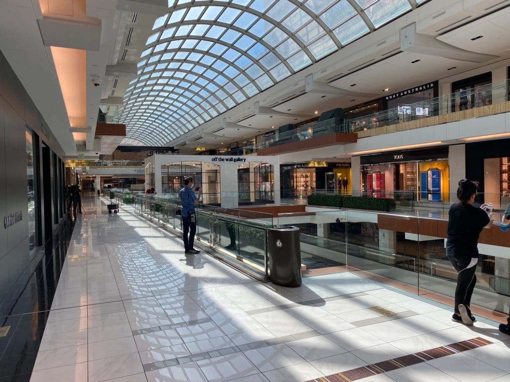 The Galleria shortly before opening on Friday after having been closed since March 19.  (Photo by Shelby Hodge)