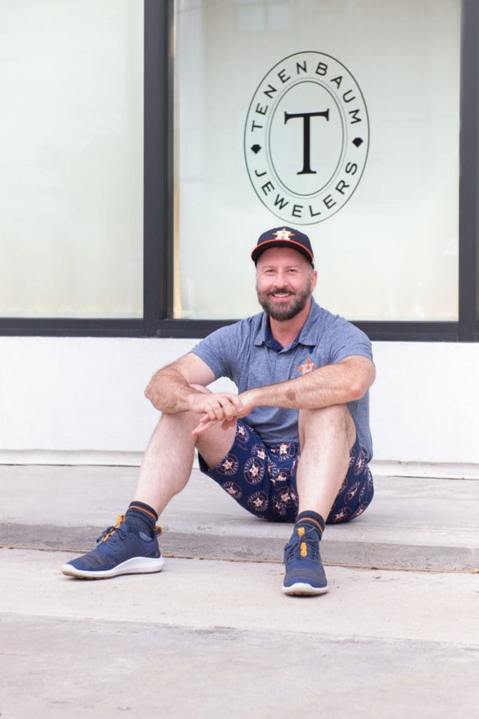 Tenenbaum Jeweler's Tony Bradfield is a trustee of the city's three major performing arts groups and is an avid Astros fan. (Photo by Wilson Parish)
