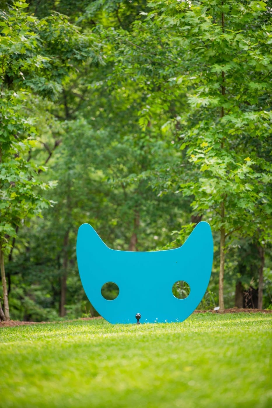 Texas artist Jeffie Brewer's "Kitty," 2019, is among the playful offerings highlighted in Public Art UHS' "Color Field," on view at the University of Houston from October 2020 through May 2021. (Courtesy the artist and Crystal Bridges Museum of American Art, Bentonville, Arkansas)   