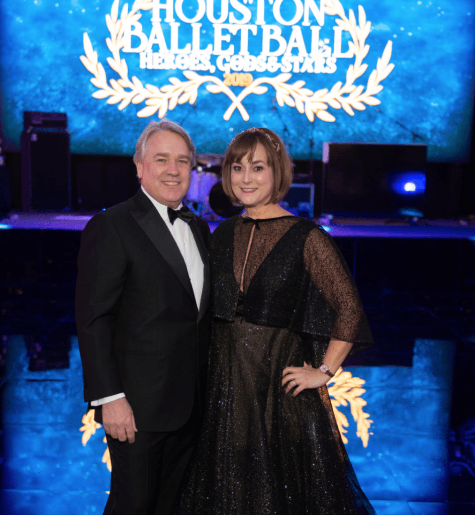 Reggie & Leigh Smith at the 2019 Houston Ballet Ball, which she chaired with Kelley Lubanko. (Photo by Wilson Parish)